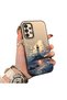 Samsung Galaxy A33 5g Compatible Silicone Edge Hard Back Case Couple Phone Case Tower Pattern