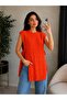 Women's Crew Neck Open-Side Lace-Up Oversize Knit Sweater - 3
