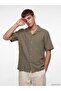Lcw Vision Khaki Regular Fit Men's Textured Shirt