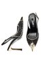Women's High Heeled Special Stone Pointed Toe Buckle Open Back Evening Dress Shoes 14225 - 5