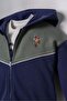 Baby Boy Navy Blue Embroidered Cardigan Set Usb3194-C-V1 - 2