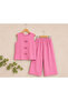 Girl's 2-Piece Set Summer Sleeveless Top Elastic Waist Loose Pants Set - 5