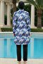 2-Piece Set (with Bonnet Gift) Half Fisherman Low Shoulder Open Shoulder Lycra Fabric Burkini Hijab Swimsuit D8 - 3