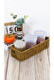 Set of 2 Wicker Countertop and Desktop Organizers - Steel Mesh Extra Durable - Woven Rattan Basket Decorative Organizer - 3