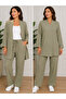 Women's Linen Trousers and Jacket 2-Piece Set