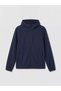 Xside Navy Blue Regular Fit Hooded Men's Jacket - 5