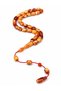 Czechoslovakian Simulated Katalin Moire Orange Capsule Cut Special Design Prayer Beads