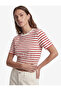 Slim Fit Gipeli Crew Neck Short Sleeve Striped Sailor T-Shirt