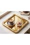 Gold Kare 1 Piece Tea and Coffee Presentation Tray with Gold Pattern on the Edge