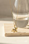 Yellow Stone Bird Figured Steel Necklace - 4