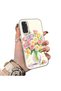 Samsung Galaxy S20 Fe Compatible Silicone Edge Hard Back Case Couple Phone Case with Floral Pattern