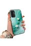 Samsung Galaxy F23 Compatible Silicone Edge Hard Back Case Couple Phone Case with Floral Pattern