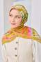 Velora Scarf Illustration Art Oil Green - 4