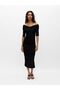Kleid Schulterfreies gerafftes