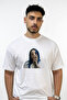 تي شيرت أبيض كبير الحجم مطبوع بتصميم Billie Eilish_77