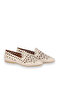 Gray Leather Women's Flat Shoes - 3