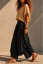 Bohem Style Black Shalwar Pants with Buldan Layered Pockets / Unisex - 2