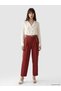 Trendlucky Women's Fabric Pants with Belted Carrot Cut and Difference in Color