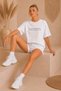 Women's Oversize Minimal Word Print Summer T-Shirt Women's Adult T-Shirt Basic T-Shirt Crew Neck Printed Short Sleeve Summer Combed Cotton T-Shirt - 2