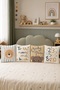 Striped Animals Patterned 4-Piece Children's and Baby Pillowcase Set - 2