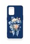 Oppo-A74 Compatible Blue Ribbon Flower Pattern Silicone Case - 2