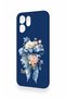 Oppo Reno 14F Compatible Blue Ribbon Floral Pattern Silicone Case - 3