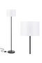 Simple Design LED Floor Lamp with Foot Switch, Metal Light Pole, Stable Base (Without Bulb)