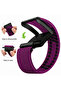 Whoop 5.0 Nylon Band, Adjustable Stretch Sport Band Replacement with Secure Quick-Clip Hardware, Breathable Athletic Wristband for Men and Women - Berry with Black Holder - 6