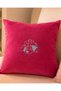 Cute Dog Embroidered Soft Textured Decorative Throw Pillow Cover |   With Hidden Zipper