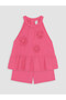 Pink Floral Appliqué Girls' Set