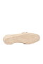 Beige Buckle Women's Ballerinas - 5