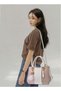 Women's Fashion Luxury Shoulder Bags, Ladies Designer Contrast Color Handbag Tote Bags Clutch Bag, Fur Ball Pendant Crossbody Bag Satchel Bag Beach Bag Carry Bag for College Students and Teena - 2
