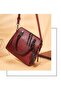 4-Piece Double Zipper Bags Red - 5