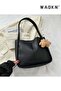 Autumn and Winter New Retro Large Capacity Commuting Bag Women's Textured Handbag & Messenger Bag Multi-functional Casual Bag（black）