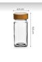 12-Piece Square Glass Spice Jar Set with Bamboo Lids / 12-Piece Spice Jar Set 125ml - 4