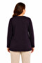 Women's Middle Age and Above V-Neck Patterned Mother Combed Cotton Blouse 30575 - 6