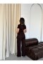 Women's Buckled Double-Breasted Top and Striped Modal Pants Set - 8