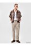 Xside Gray Relax Fit Linen Look Men's Trousers - 2