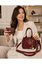Women's Wallet Mini Hand and Shoulder Bag Classa Leather Crossbody Bag with Star Accessories 2-Piece Bag Set - 7