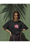 Rabbit Oversize Unisex Black T-Shirt - 3