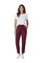 Women's Elastic Waist Narrow Leg Muslin Linen Trousers