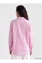 Özmarka New Season Pink Striped Oversize Women's Shirt - 4