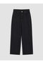 Özmarka New Season Black Wideleg Women's Jean Trousers - 5
