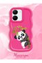 Vivo Y36 5g Compatible Case Camera Protector Red Silicone Couple Phone Case Panda Pattern - 2