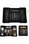 Expandable Silverware Drawer Organizer – Large Adjustable Black Utensil Tray | BPA-Free Cutlery & Flatware Storage for Kitchen Drawer – Multi-Purpose Kitchen Essentials