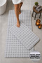 Puffelle Gray Non-Slip Base Machine Washable 70X120 50X60 Soft Textured Bath Mat