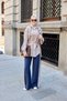 Women's Double Color V Detail Collar Lace-Up Hooded Parachute Suit Navy Blue