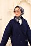 وشاح حرير تويل 11451-48 أزرق داكن - 5