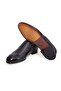 Black Color Laceless Genuine Leather Men's Shoes - 3