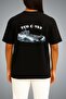 Oversize Tcg Ç-153 between the Waves Themed Pocket and Back Printed Unisex T-Shirt - 4